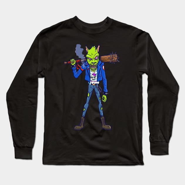 Green Dog Long Sleeve T-Shirt by mauchofett